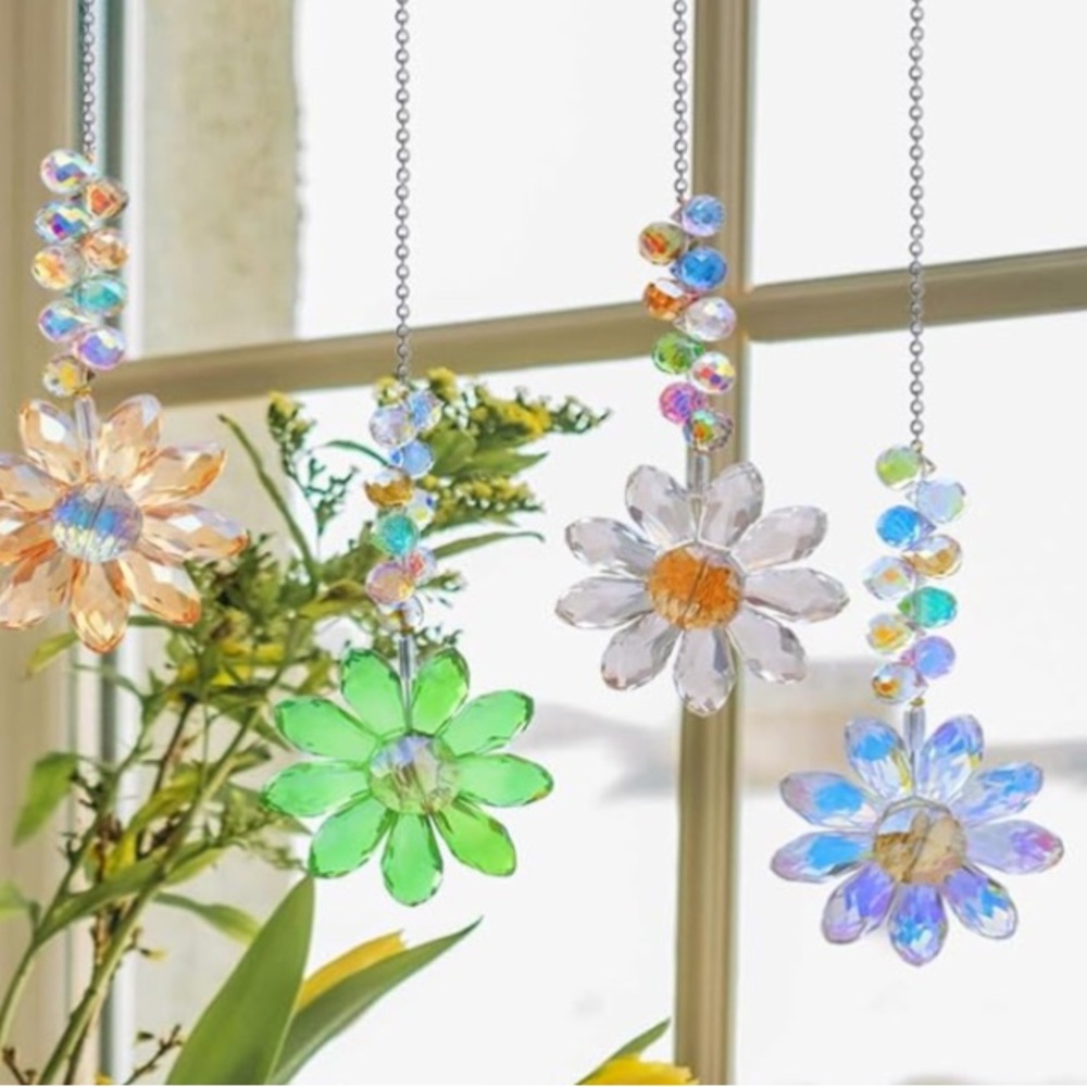🌸 2 PC Flower Crystal Suncatcher - Picture 10 of 11